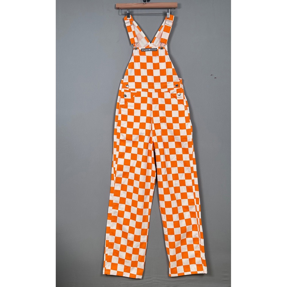 Game Bibs Tennessee Vols Orange White Checkered Overalls Bib XS NWT Game Day